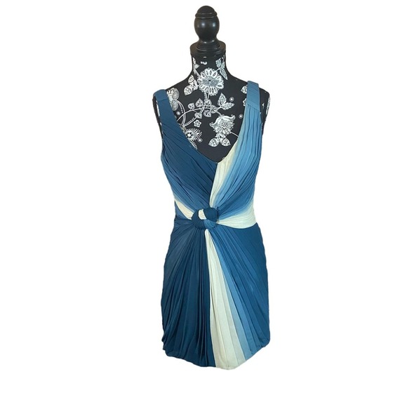 White & Blue Ruched Ombre Dress by ERIN - Erin Fetherston - Picture 1 of 9